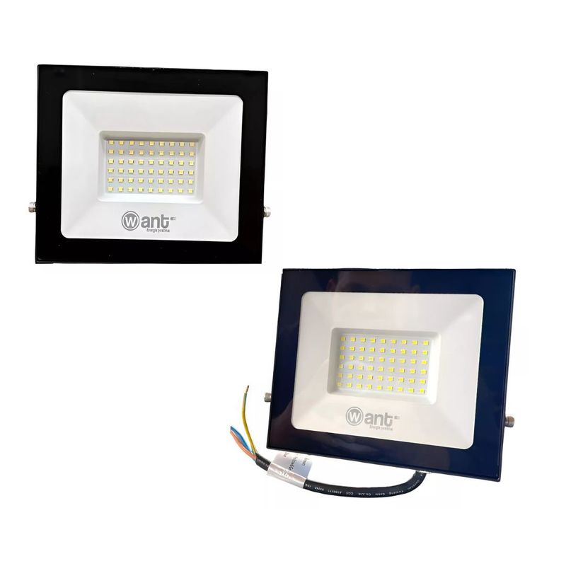WANT - Pack X 2 Proyector Led Eco thin 50W Luz Cálida