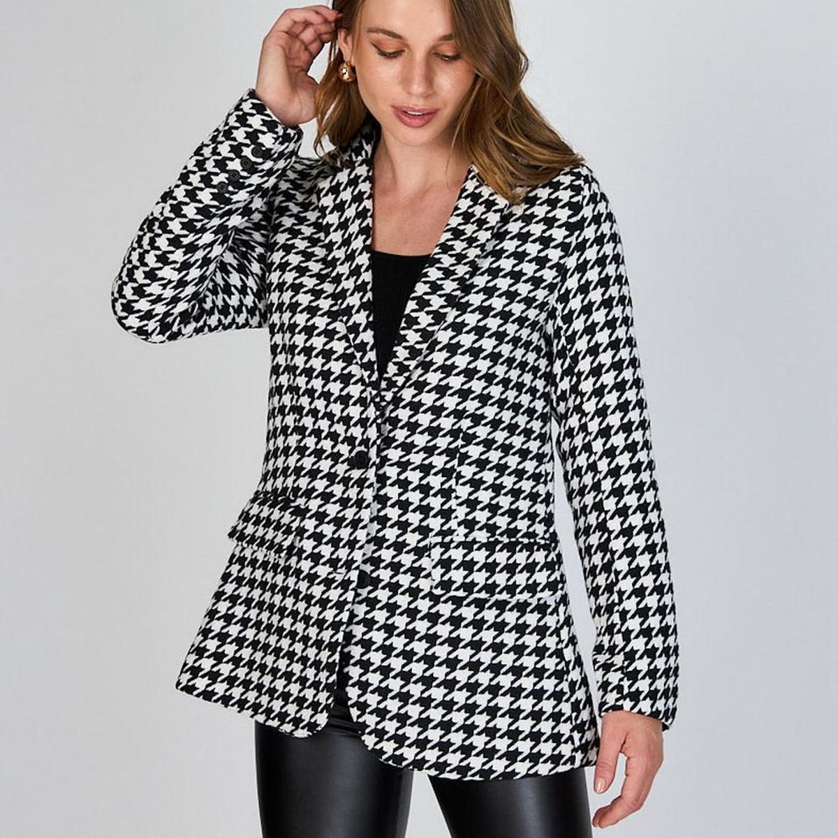 ECLIPSE - Blazer Pied de Poule Trini Negro Eclipse