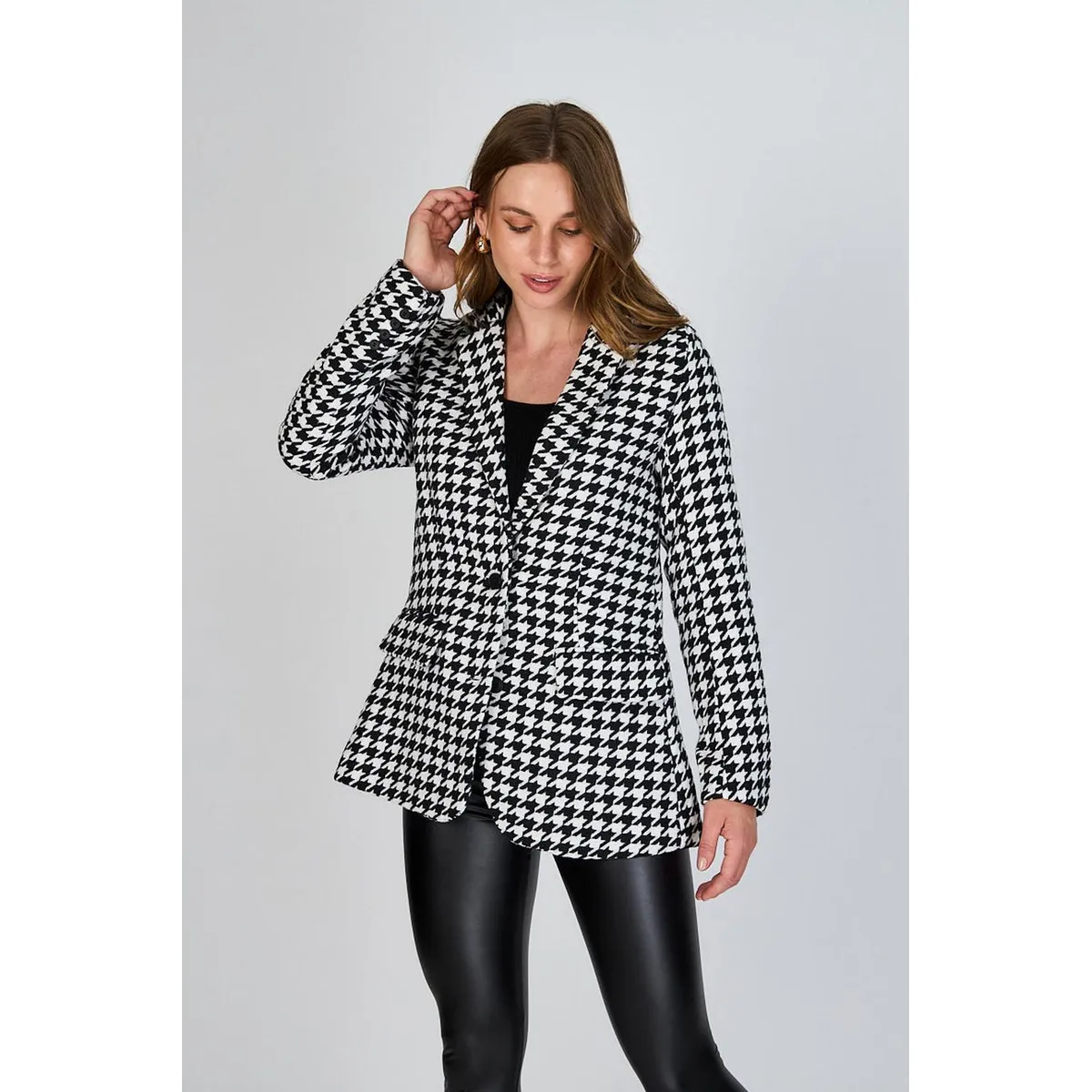 ECLIPSE - Blazer Pied de Poule Trini Negro Eclipse