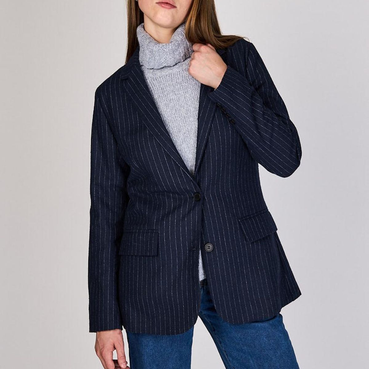 ECLIPSE - Blazer Listado Mia Azul Marino Eclipse