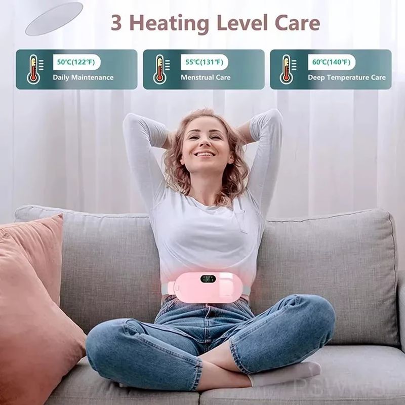 GENERICO - Almohadilla Térmica Vibratoria Alivio Dolor Menstrual Cólicos