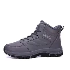 SHANDIAN - Zapatillas botin de mujer trekking temico invierno Negro.