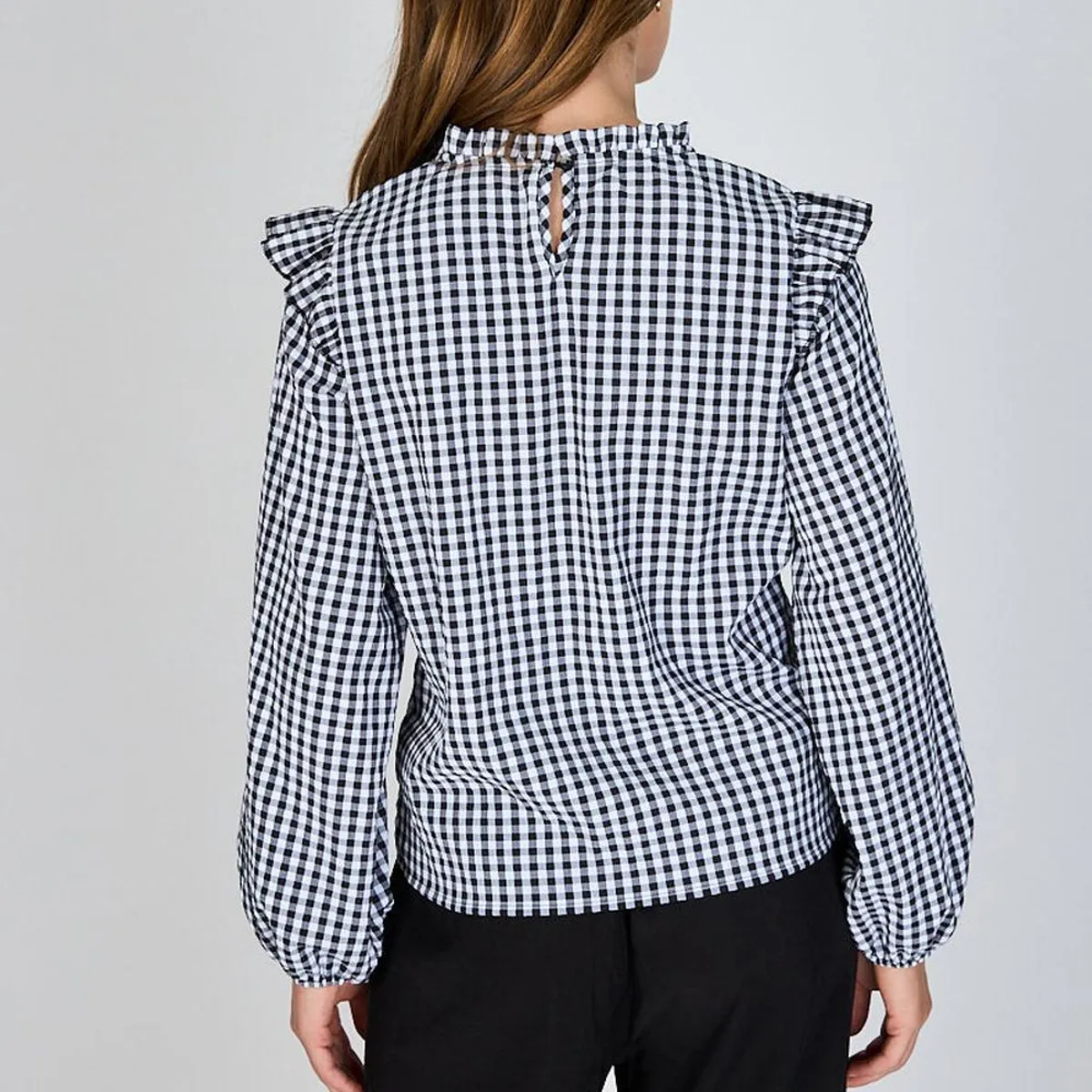 ECLIPSE - Blusa con Vuelos Berni Gingham Eclipse