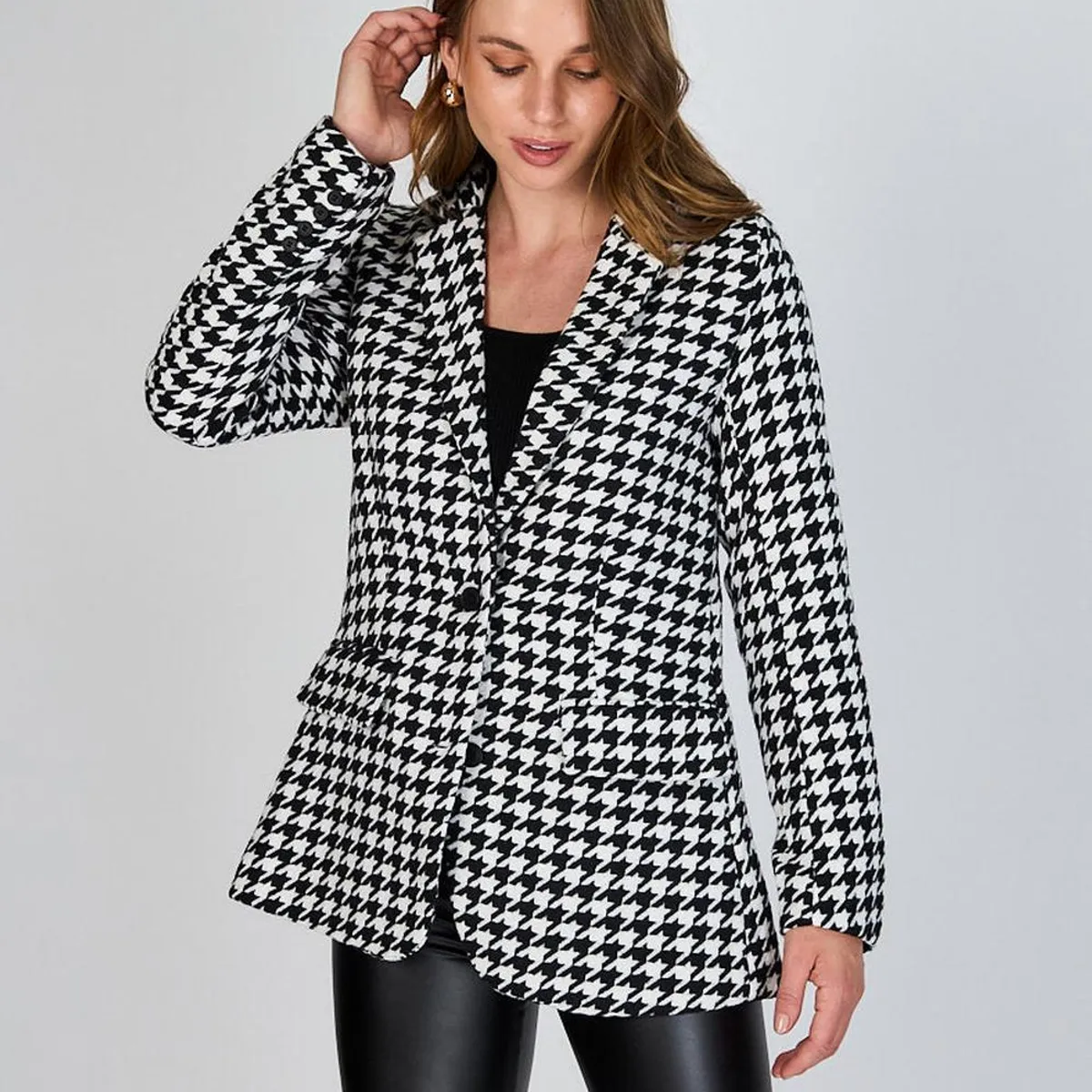 ECLIPSE - Blazer Pied de Poule Trini Negro Eclipse