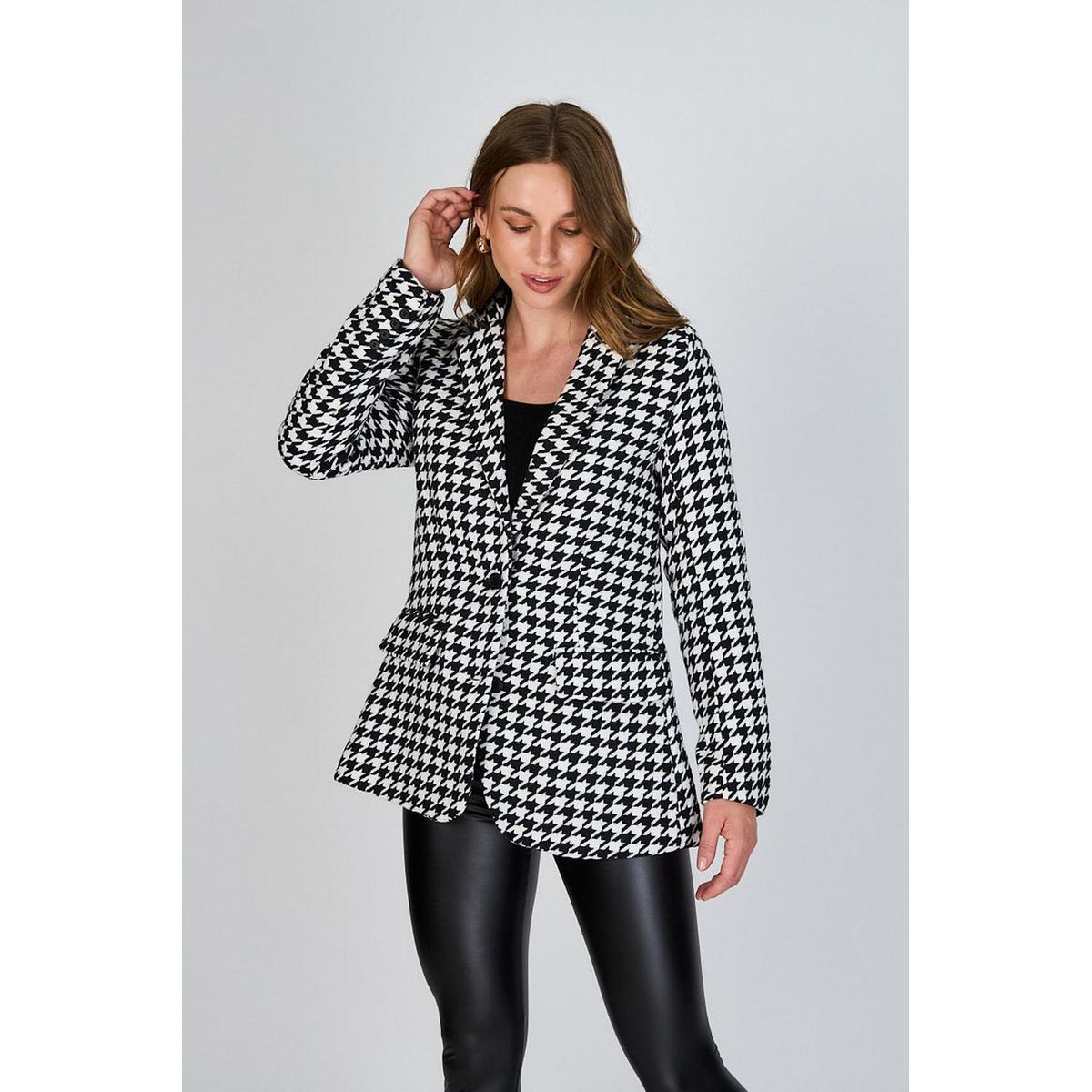 ECLIPSE - Blazer Pied de Poule Trini Negro Eclipse