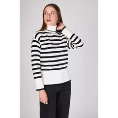 ECLIPSE - Sweater Rayas Cuello Alto Francesca