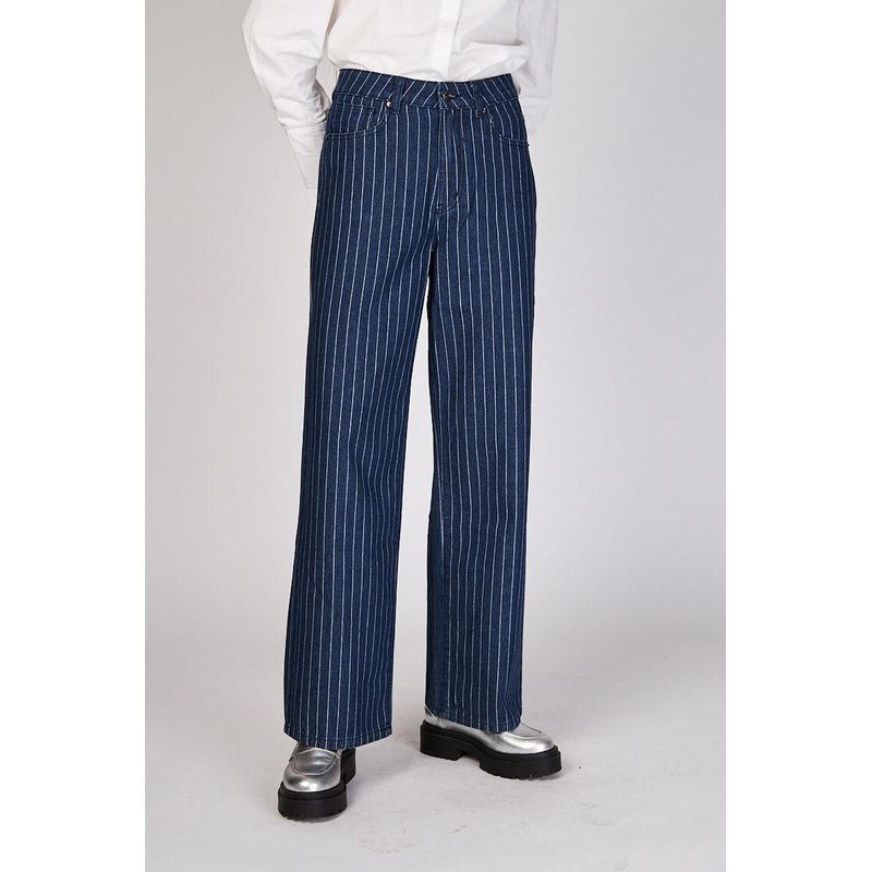 ECLIPSE - Jeans Líneas Wide Leg Florencia Eclipse