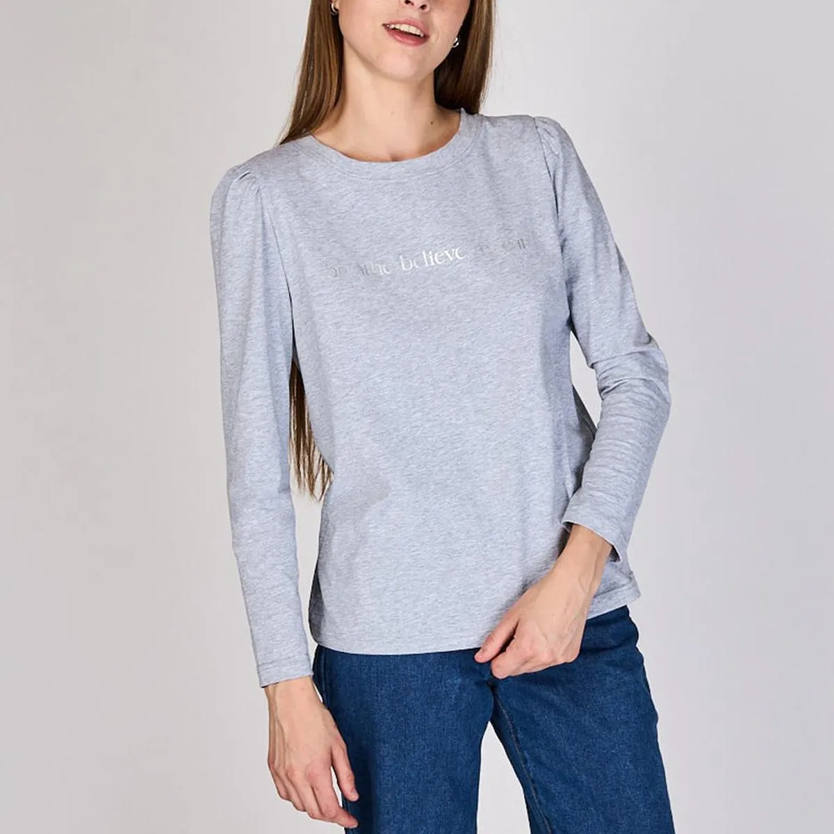 ECLIPSE - Polera con Recogido en Hombro Ali Gris Eclipse