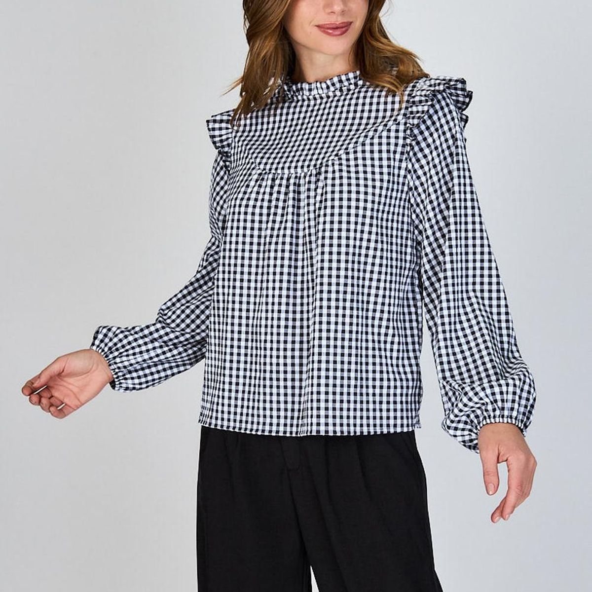 ECLIPSE - Blusa con Vuelos Berni Gingham Eclipse