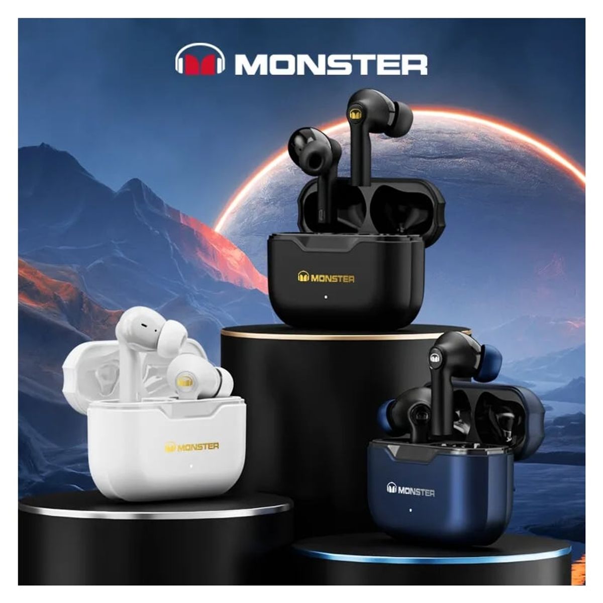 MONSTER - Audífonos inalámbricos XKT02 Monster - Azul