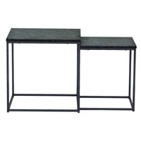 Set Mesas Laterales Estilo Marmol Negro