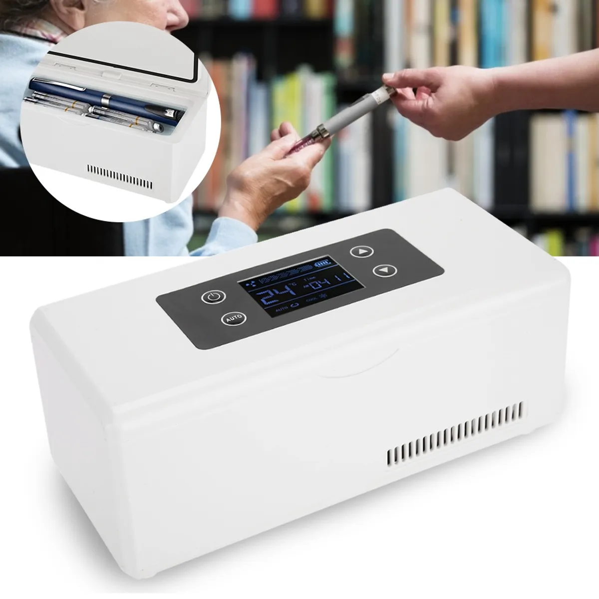 PUREPOWER - Mini refrigerador de insulina portátil enfriador de viaje médico caja