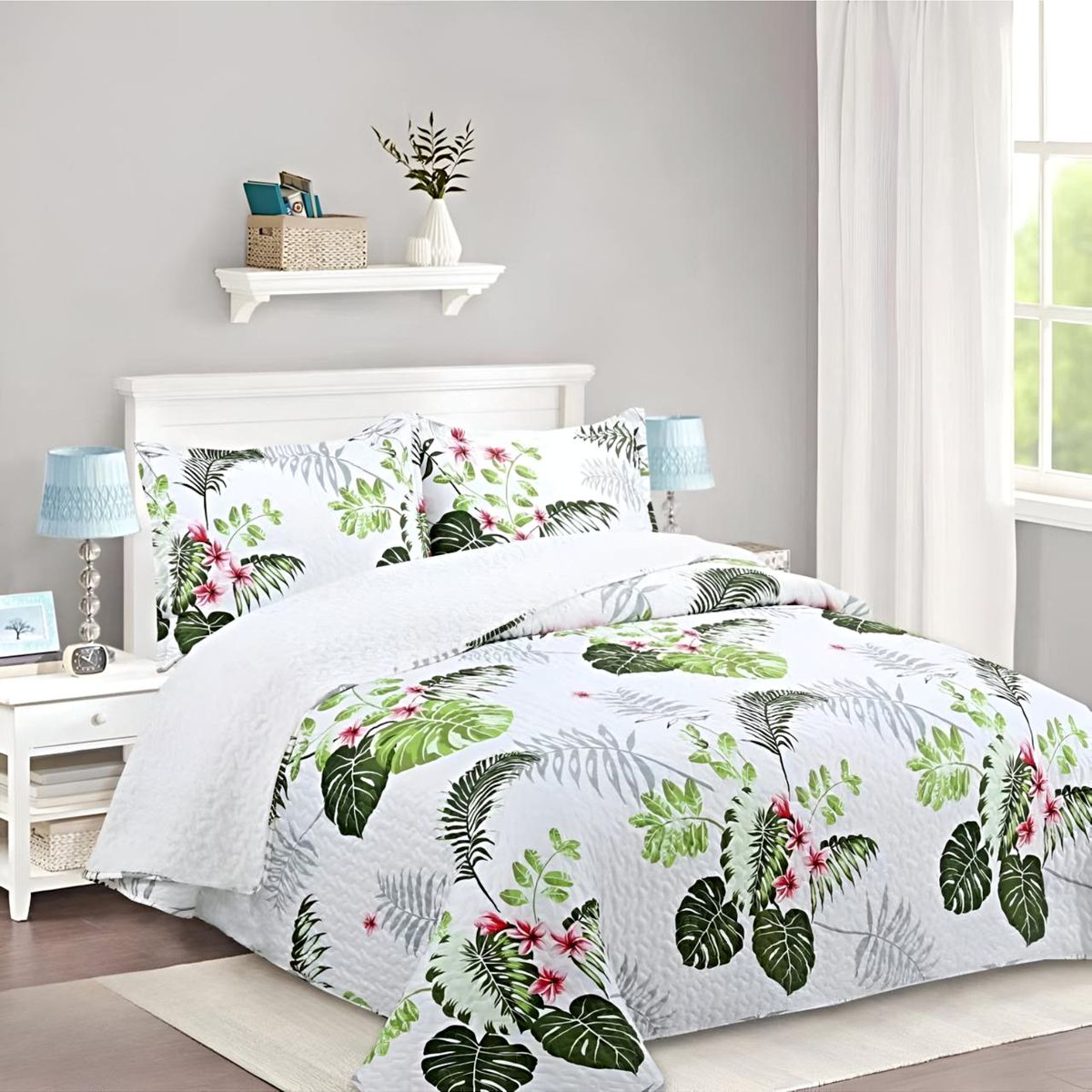 GENERICO - CUBRECAMA QUILT SHERPA OTOÑO INVIERNO PLAZA Y MEDIA