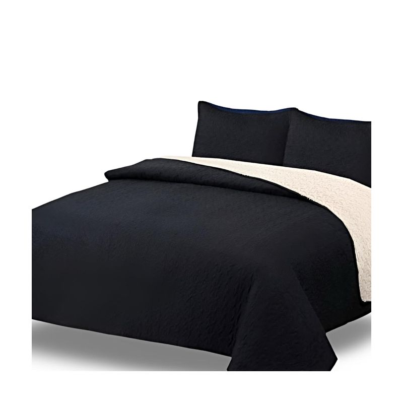 GENERICO - CUBRECAMA QUILT SHERPA OTOÑO INVIERNO PLAZA Y MEDIA