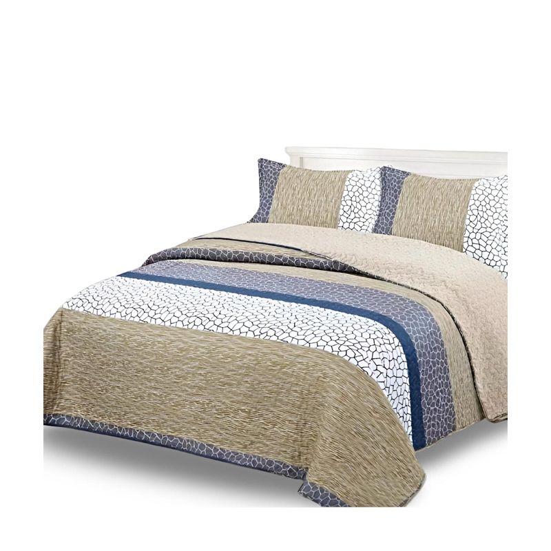 GENERICO - CUBRECAMA QUILT SHERPA OTOÑO INVIERNO PLAZA Y MEDIA