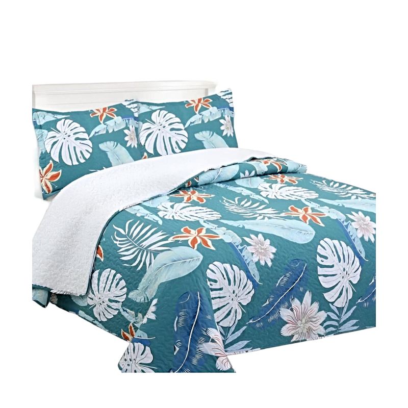 GENERICO - CUBRECAMA QUILT SHERPA OTOÑO INVIERNO PLAZA Y MEDIA