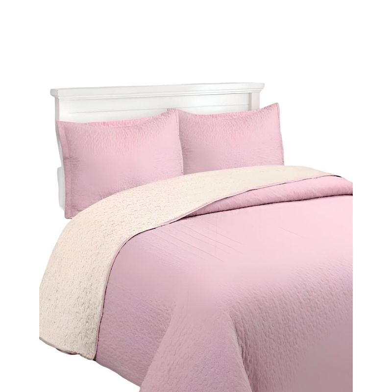 GENERICO - CUBRECAMA QUILT SHERPA OTOÑO INVIERNO 2 PLAZAS