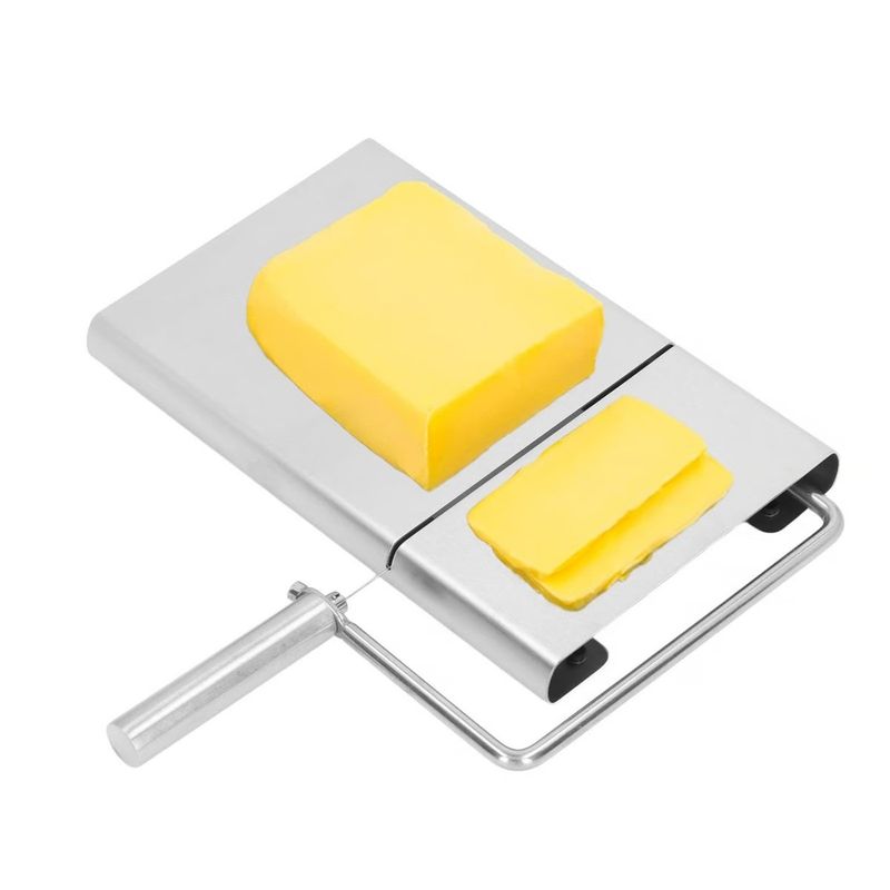 GENERICO - Rebanador De Queso De Acero Inoxidable Tabla Multifuncional_