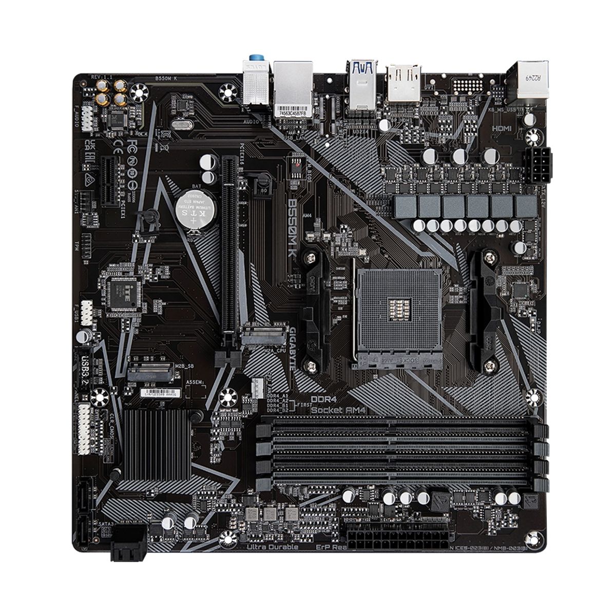 GIGABYTE - Placa Madre Gigabyte B550M K AMD B550 AM4 DDR4 MicroATX