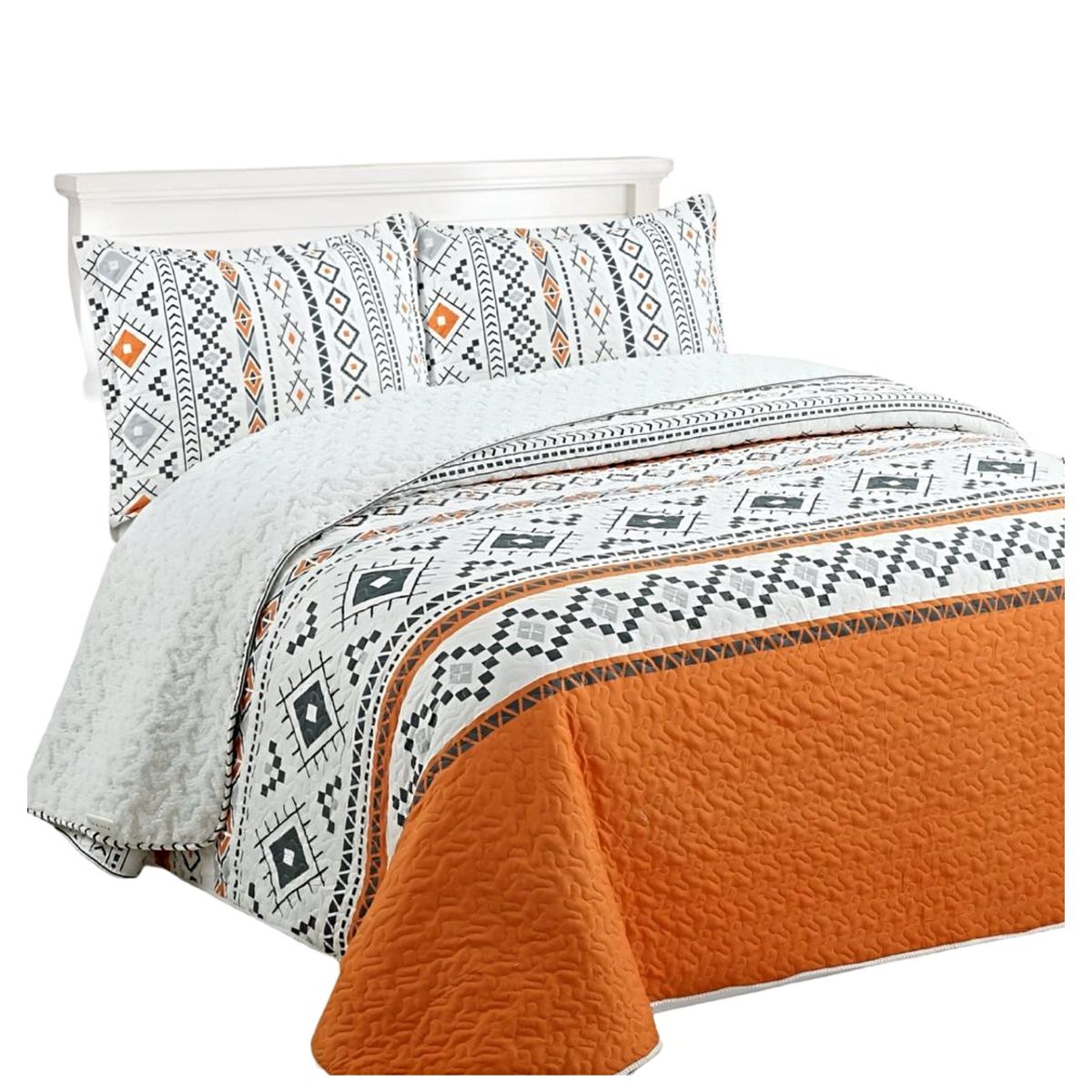 GENERICO - CUBRECAMA QUILT SHERPA OTOÑO INVIERNO 2 PLAZAS