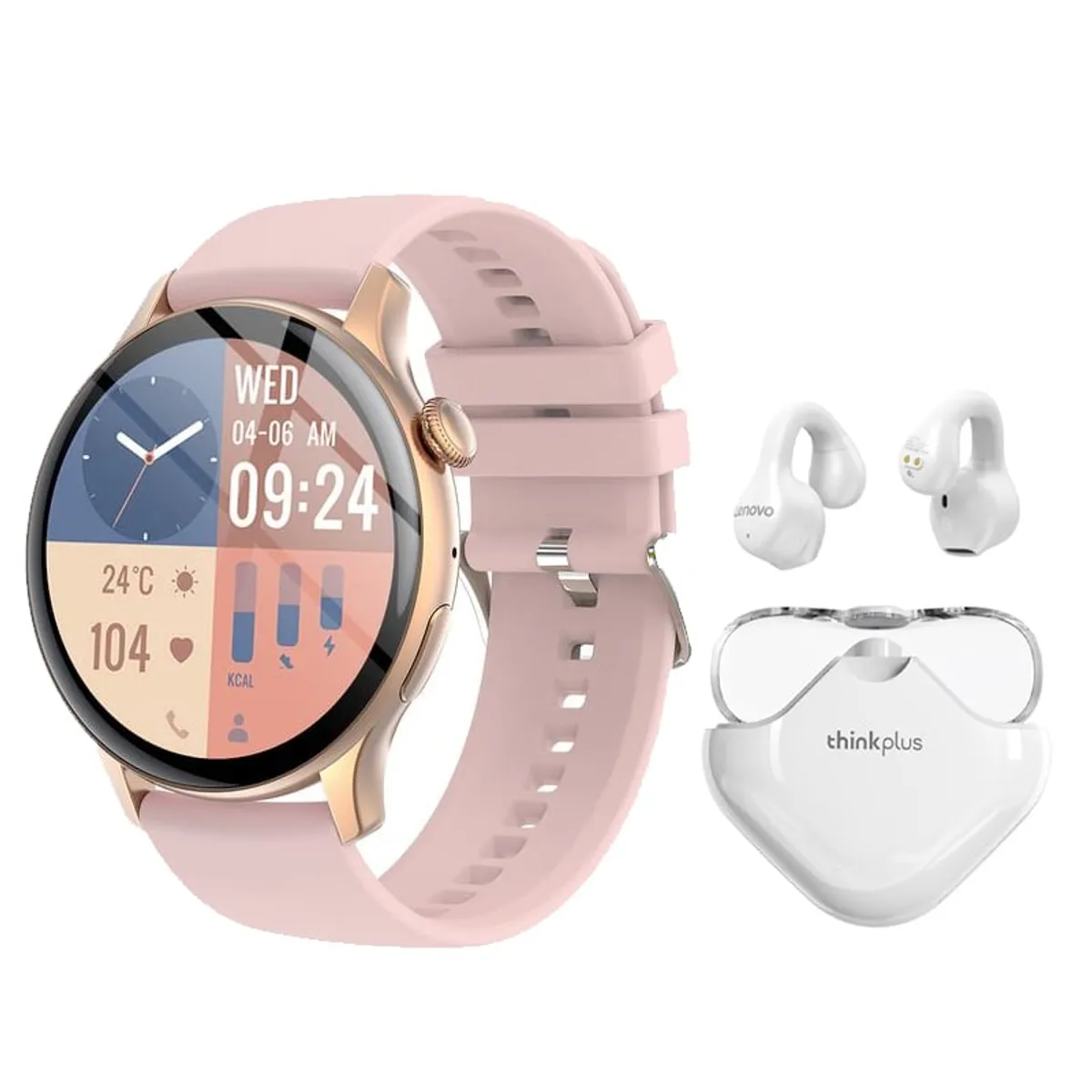 LENOVO - Toumi Watch GT-H5-P Amoled y Lenovo XT61 De Audífonos tws-Blanco