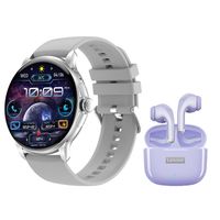 Toumi Watch GT-H9-W Amoled y LP40 Pro-Morado De Audífonos tws