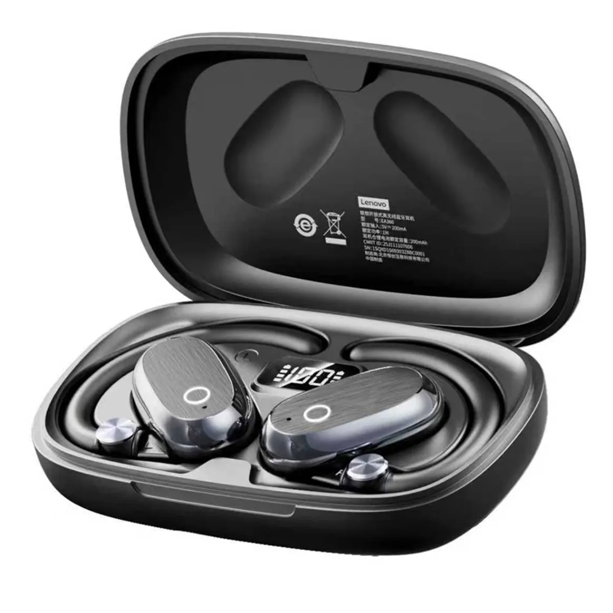 LENOVO - Audifonos Lenovo TA366 De tws Audifonos Bluetooth-Negro