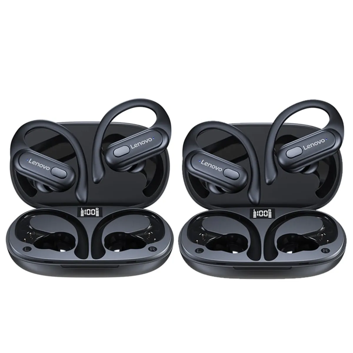 LENOVO - Set 2 De Lenovo Audifonos XT60 De tws Audifonos Bluetooth-Negro