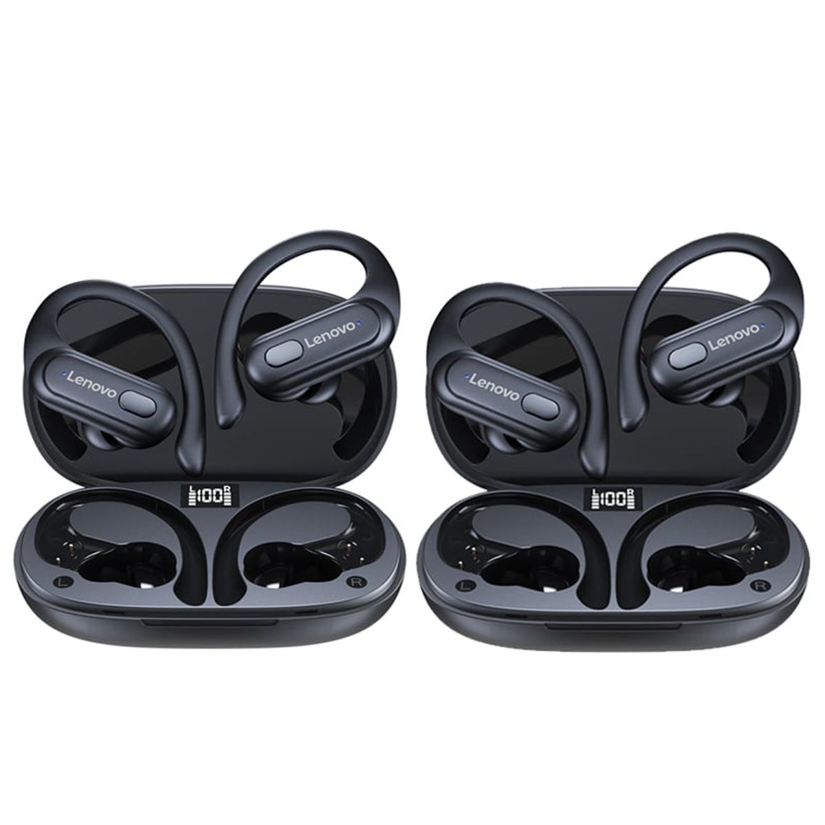 LENOVO - Set 2 De Lenovo Audifonos XT60 De tws Audifonos Bluetooth-Negro