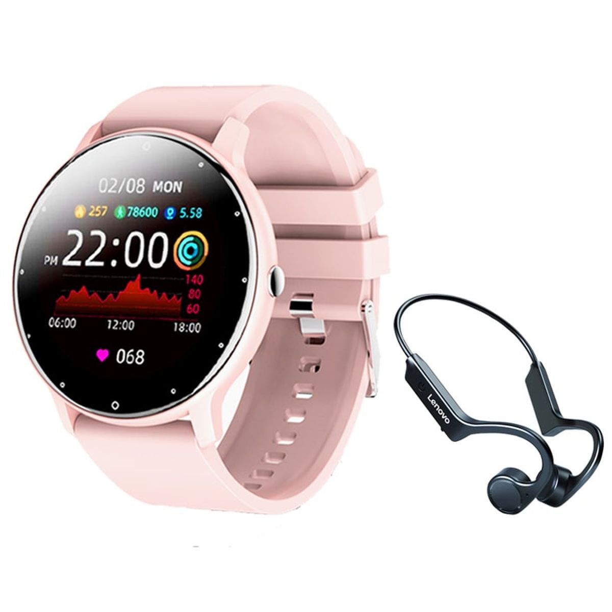 LENOVO - Lenovo X4 De Audífonos tws y Toumi Watch Fit 2-P Reloj inteligente