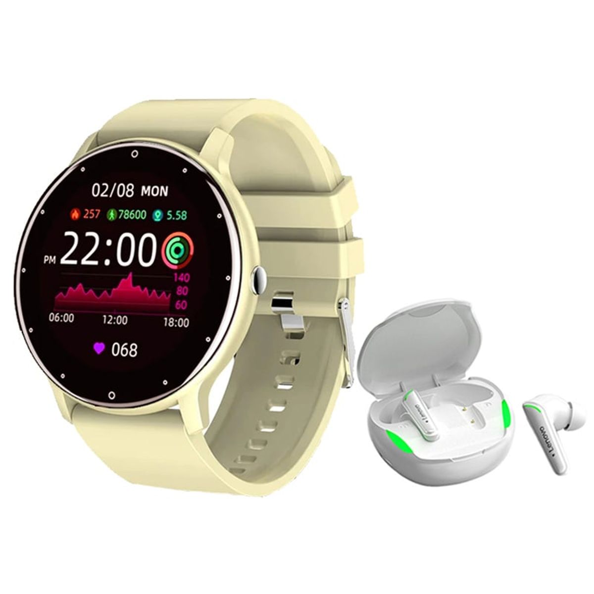 LENOVO - Audífonos lenovo xt92 de tws-Blanco y toumi fit 2-Y watch