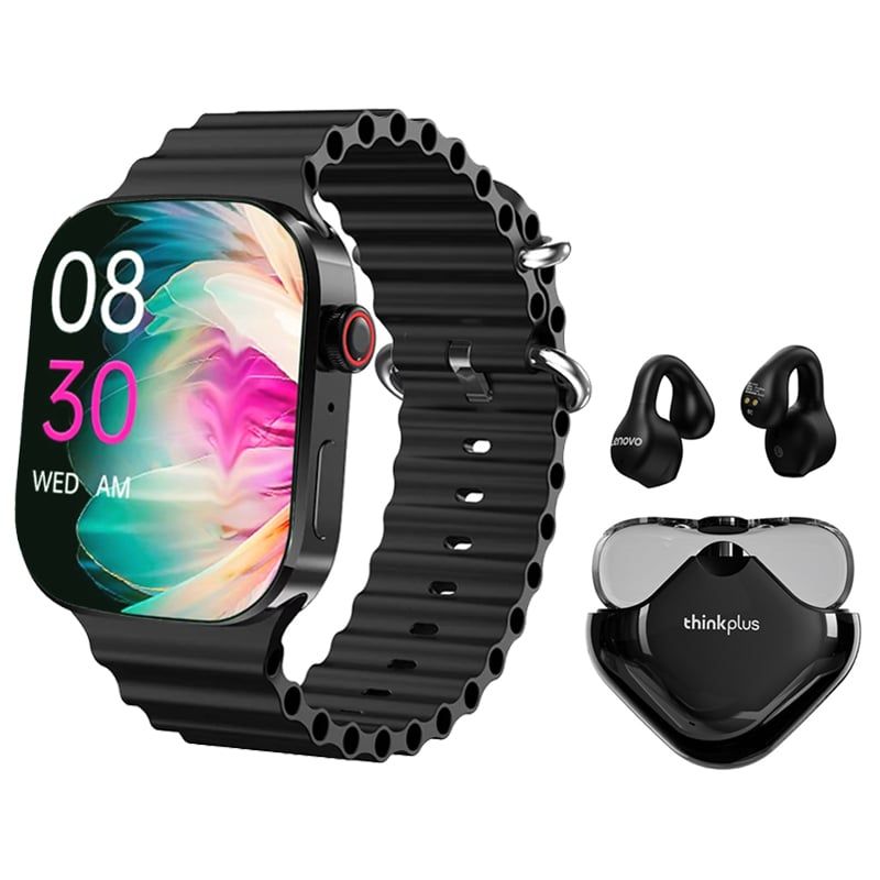 LENOVO - Audífonos Lenovo XT61 De  y Toumi I9 PRO MAX  Reloj inteligente-Negro t