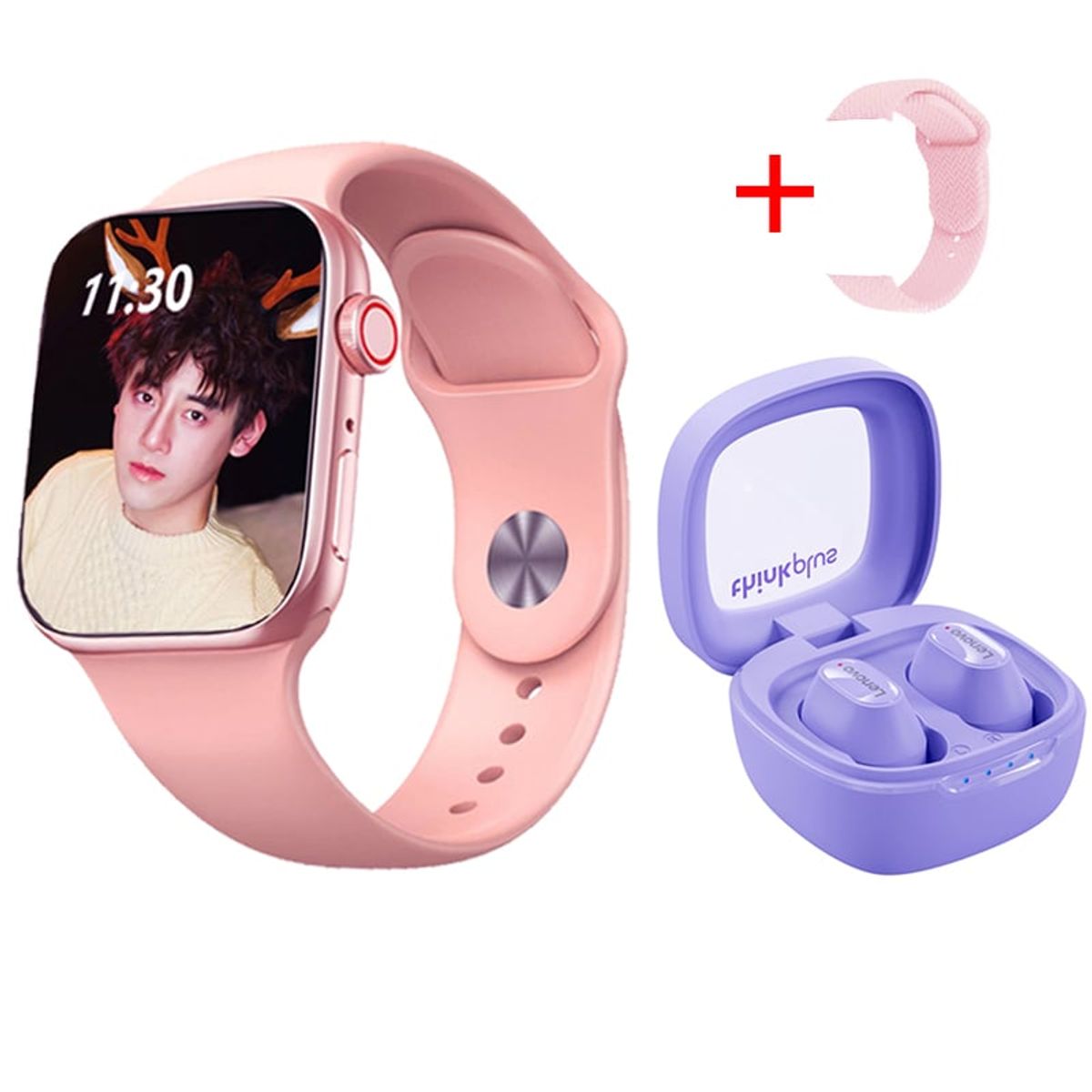 LENOVO - Audífonos Lenovo XT62-Morado y Smart wacth Toumi GT-T2 PRO-PI