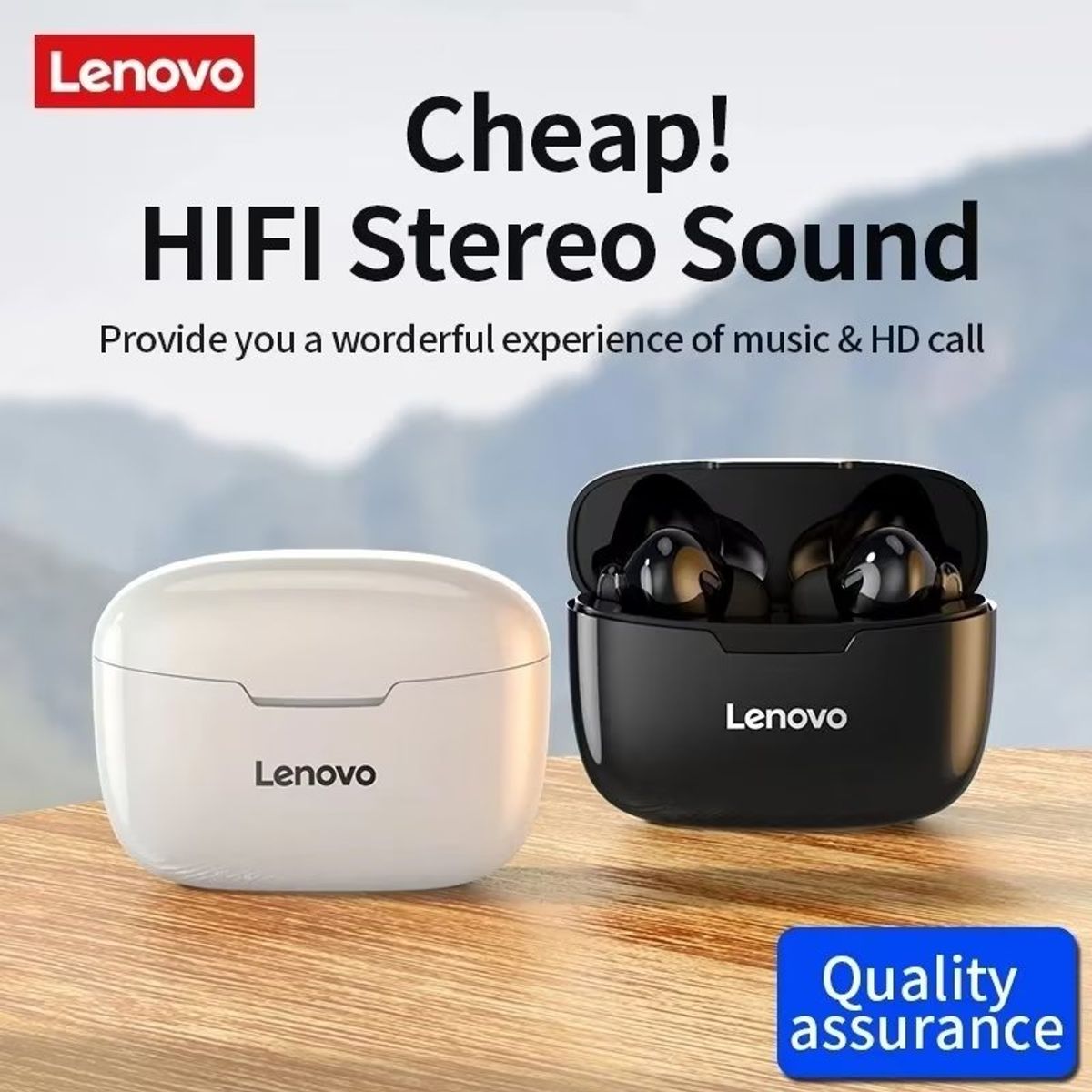 LENOVO - Set 2 De Lenovo XT90 DE Tws Audífonos Bluetooth Negro y Blanco