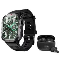 Audífonos Wave Beam Negro y Toumi GT-K reloj inteligente