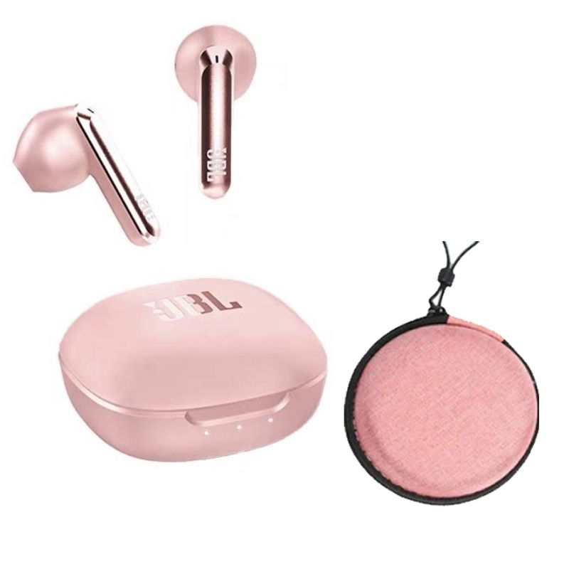 JBL - Audífonos Bluetooth JBL T280TWS X2 Compact Rosa y Estuche