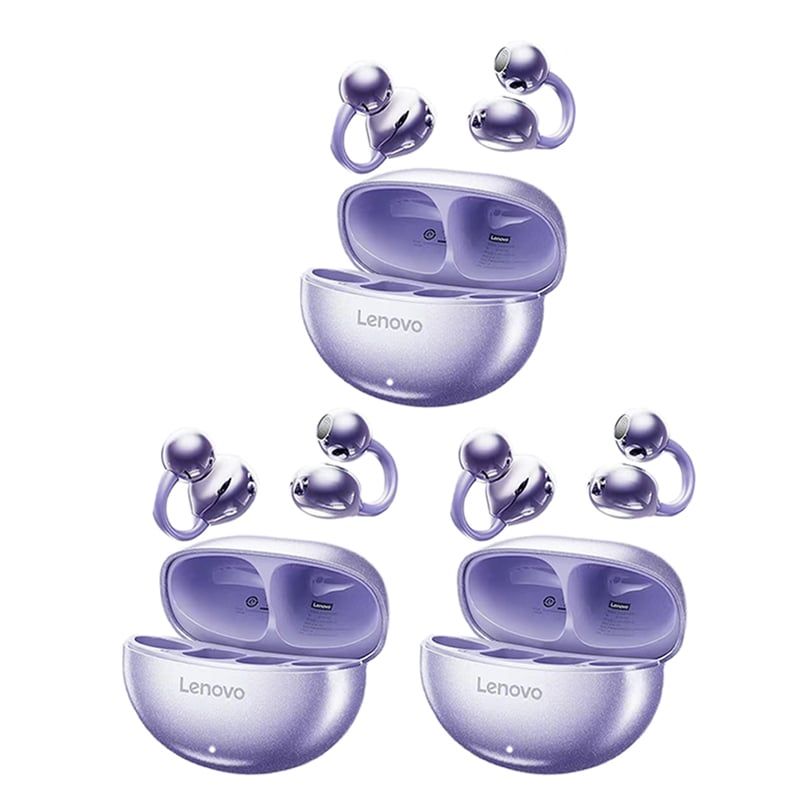 LENOVO - Set 3 Audífonos Lenovo TA140  Tws Auriculares Bluetooth 54-Púrpura