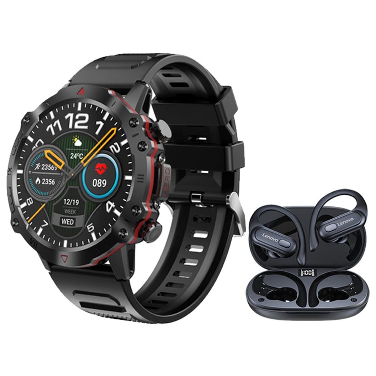 LENOVO - Lenovo XT60 Audifonos BT y Toumi Watch GT-D-B Reloj inteligente