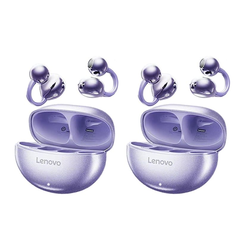 LENOVO - Set 2 De Audífonos Lenovo TA140  Tws Auriculares Bluetooth 54-Morado