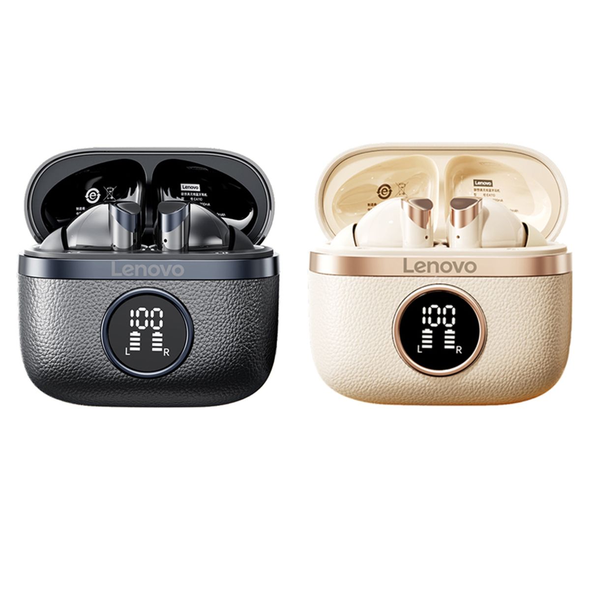 LENOVO - Set 2 De Audífonos Lenovo TA240 De De Tws Bluetooth 53 -Negro y Blanco