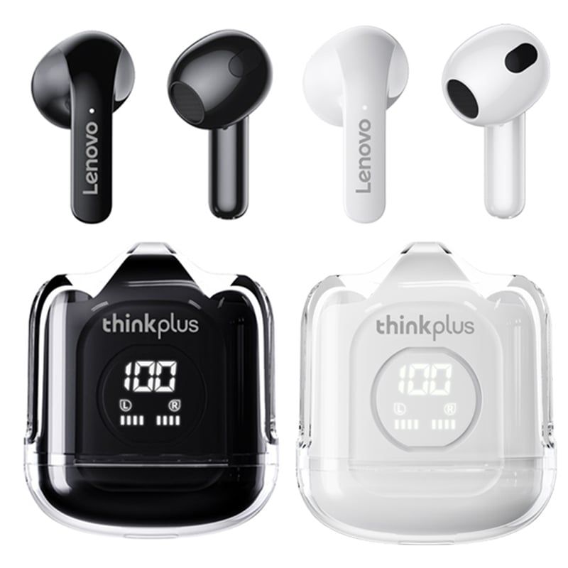 LENOVO - Set 2 De Audífonos Lenovo XT65 De De Tws Bluetooth 53 -Negro y Blanco