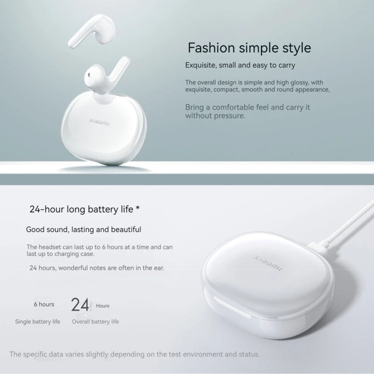 XIAOMI - Audífonos Xiaomi Air 3 se Bluetooth Reducción Ruido -Blanco y Estuche