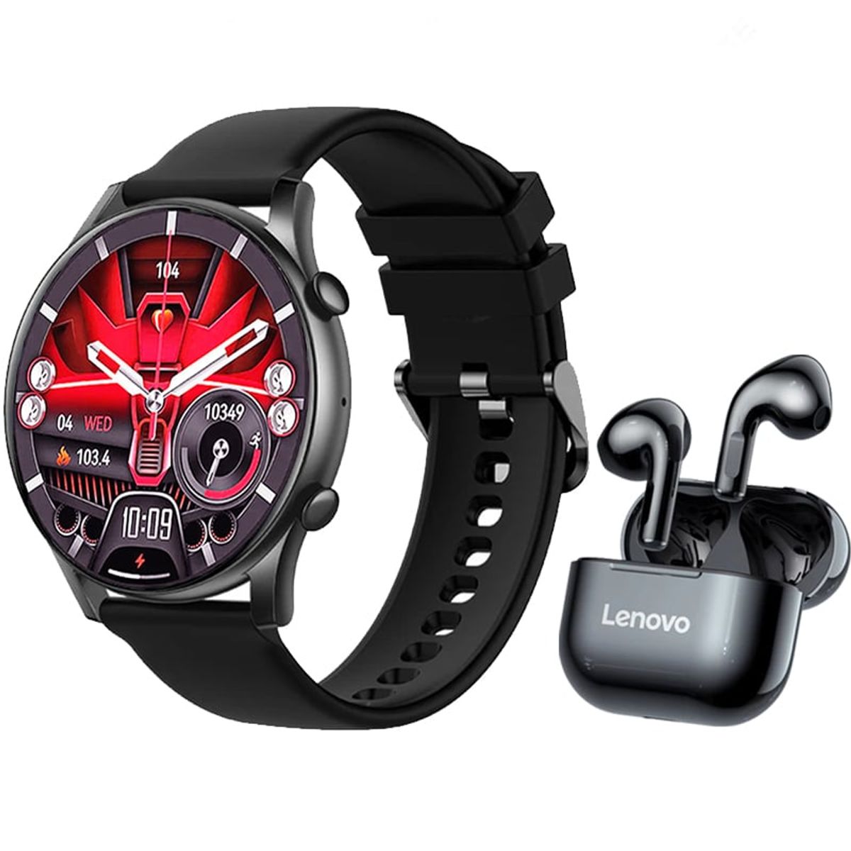 LENOVO - Lenovo LP40 De Audífonos tws-Negro y Toumi Watch Fit 3 Pro