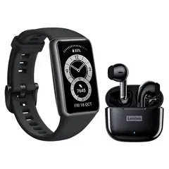 HUAWEI - Smartwatch Band 6 + Audífonos inalámbricos LP4P Pro Lenovo Negros