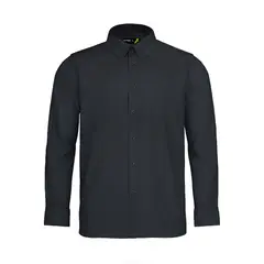 ACTIVEX - Camisa Trevira Negra Manga Larga - Negro