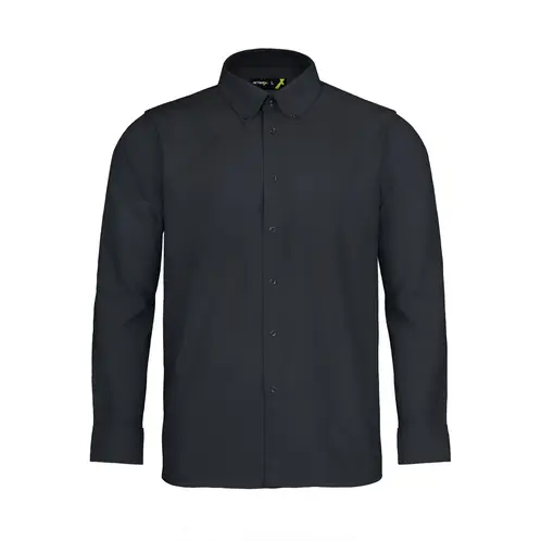 ACTIVEX - Camisa Trevira Negra Manga Larga - Negro