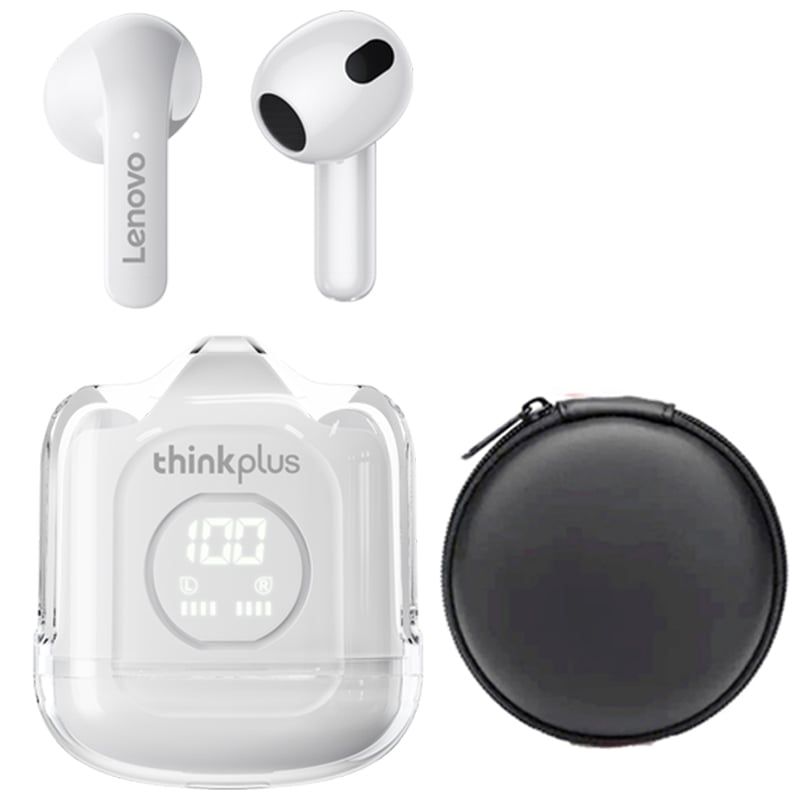 LENOVO - Lenovo XT65 De Audífonos-Blanco y Bolsa de almacenamiento-Negro