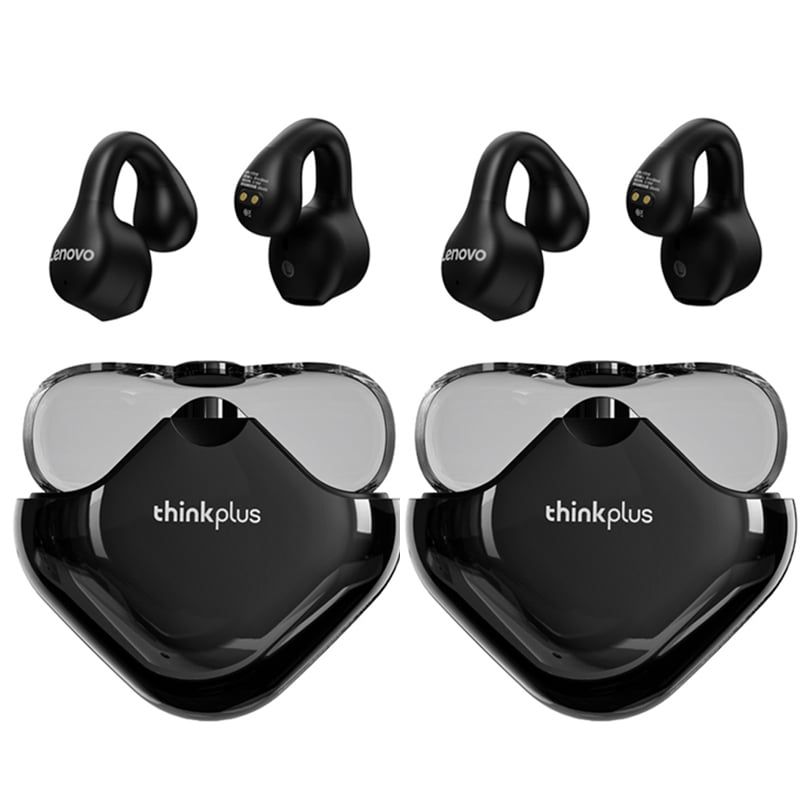 LENOVO - Set 2 De Lenovo XT61 De TWS Auricular bluetooth inalámbrico-Negro_