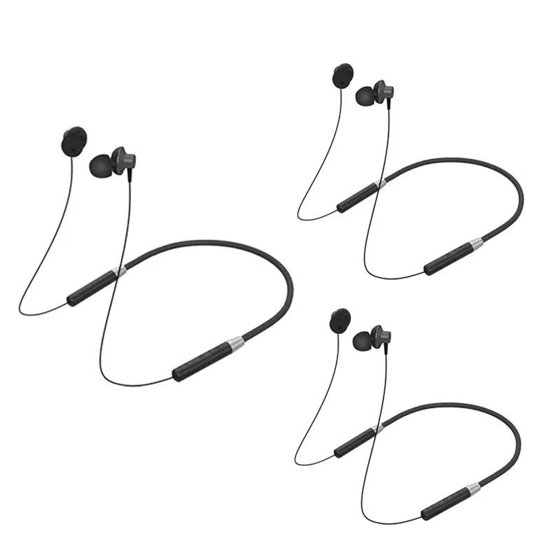 LENOVO - 3 sets de audífonos Bluetooth Lenovo HE05 - Negro