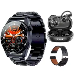 LENOVO - Audífonos LP75-Negro y Toumi GT-A-B Reloj inteligente-Negro